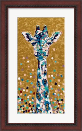 Framed Golden Girl Giraffe Print