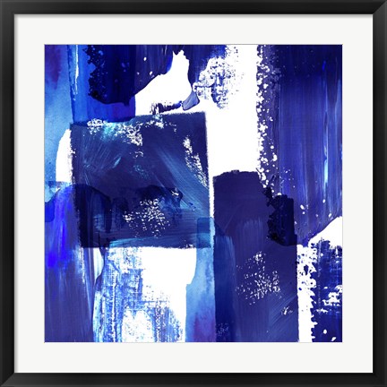 Framed Indigo Abstract II Print