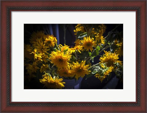 Framed Yellow Flowers Print