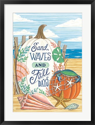 Framed Seaside Pumpkin Print