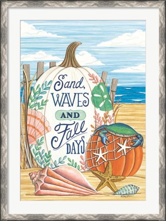 Framed Seaside Pumpkin Print