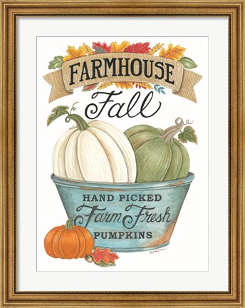 Framed Farmhouse Fall Pumpkins Print