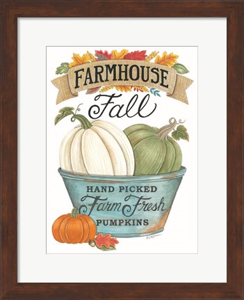 Framed Farmhouse Fall Pumpkins Print