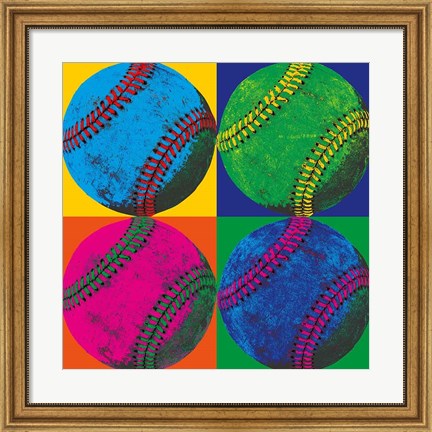 Framed Ball Four - Baseball Print