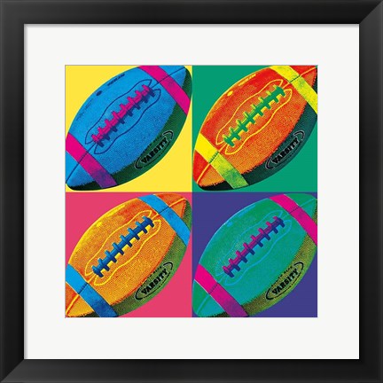 Framed Ball Four - Football Print