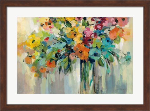 Framed Cloud of Flowers Print