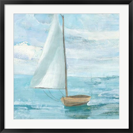 Framed Silver Sail Bright Print