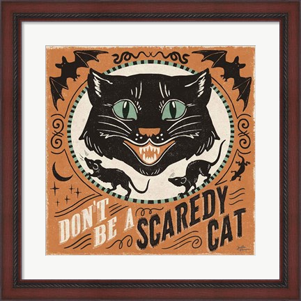 Framed Scaredy Cats III Print
