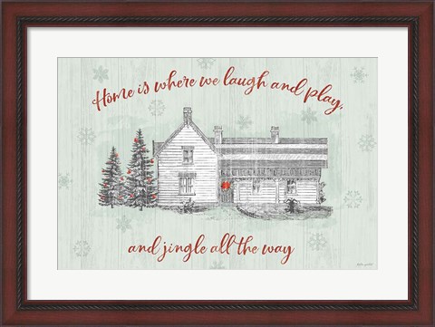 Framed Farmhouse Christmas I Print