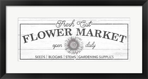 Framed Flower Market I Print