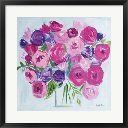 Framed Roses are Pink Print