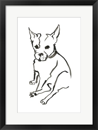 Framed Dog VIII Print