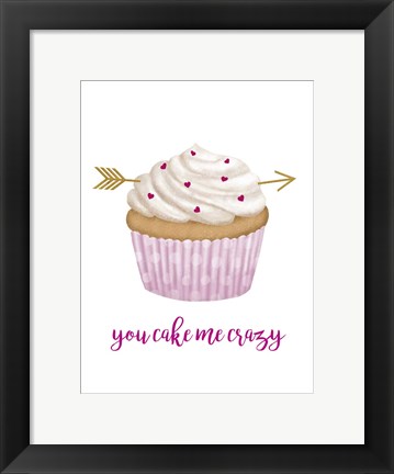 Framed Valentine&#39;s Cupcake I Print