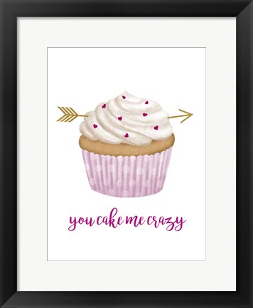 Framed Valentine&#39;s Cupcake I Print