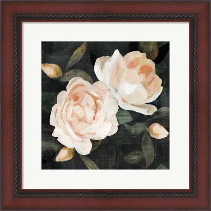 Framed Soft Garden Roses II Print