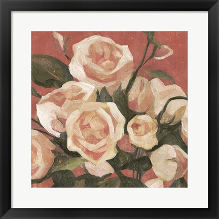 Framed Rose Tangle II Print