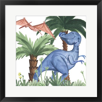 Framed Dino Buddies I Print