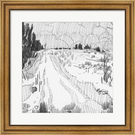 Framed Wildland Sketch II Print