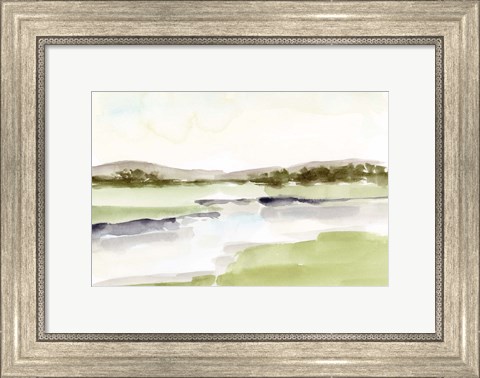 Framed Lake Horizon I Print