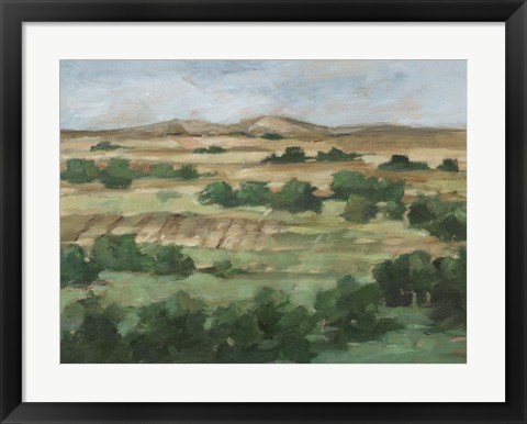 Framed Valley Fields II Print