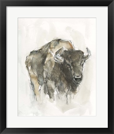 Framed American Buffalo I Print