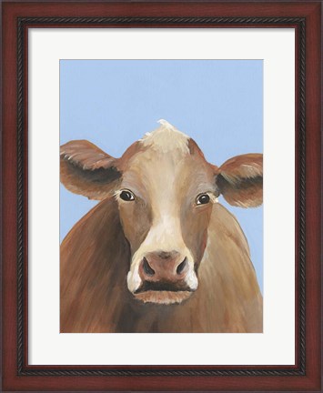 Framed Cow-don Bleu IV Print