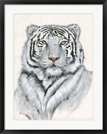 Framed White Tiger I Print