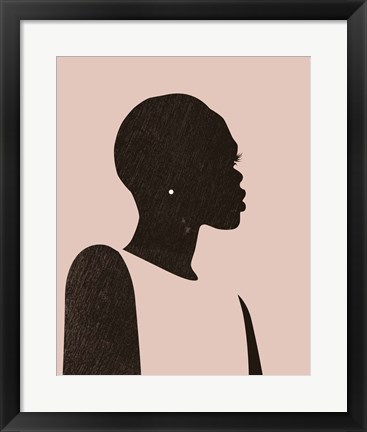 Framed Pink Silhouette II Print