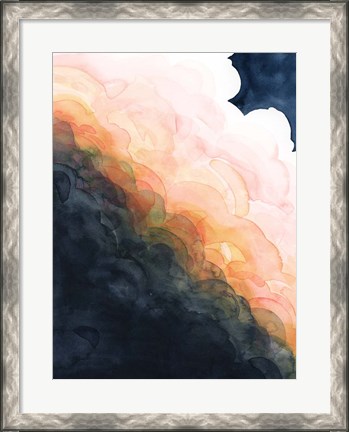 Framed Sunset Storm I Print