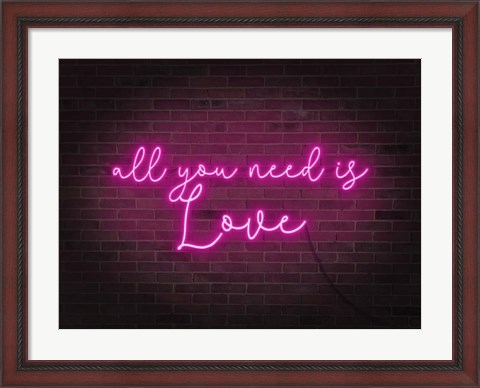 Framed Neon Love I Print