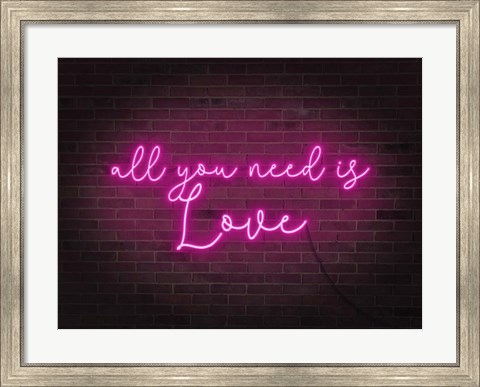 Framed Neon Love I Print