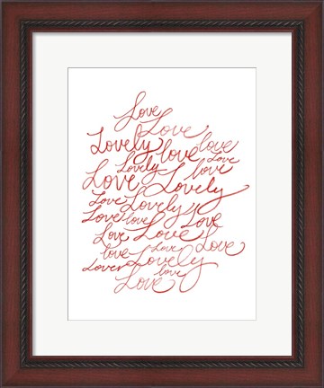 Framed Lots of Love I Print