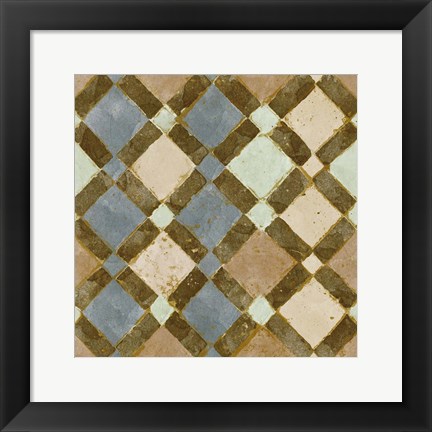 Framed Tile of Squares II Print