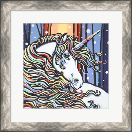 Framed Magical Unicorn I Print
