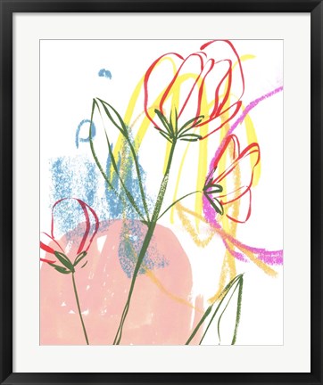 Framed Tulip Formation I Print