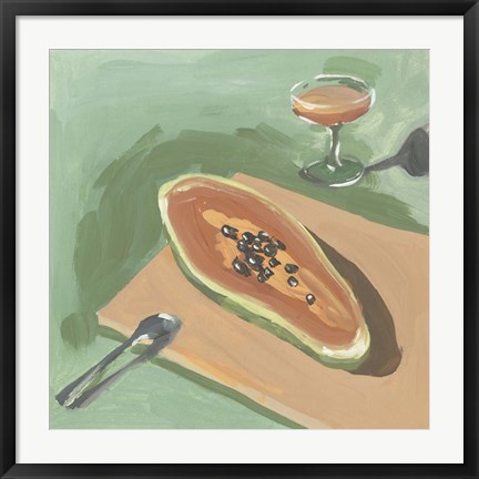 Framed Still Life with Papaya I Print
