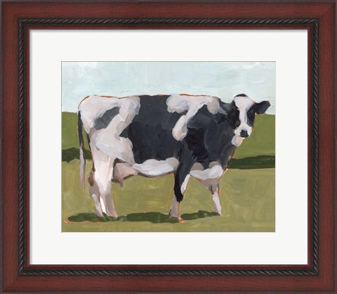 Framed Cow Portrait I Print