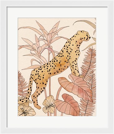 Framed Blush Cheetah II Print