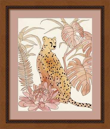Framed Blush Cheetah III Print