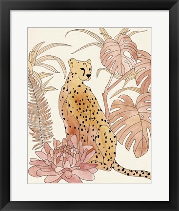 Framed Blush Cheetah III Print