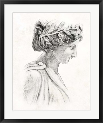 Framed Greek Statue I Print