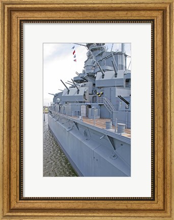 Framed USS Alabama Battleship Memorial Park Mobile Alabama Print