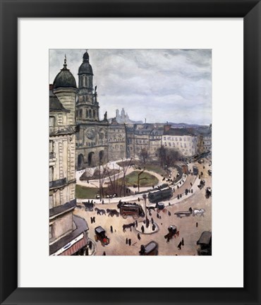 Framed Place de la Trinite in Paris, 1911 Print