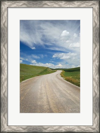 Framed Gravel Road Near Choteau Montana II Print
