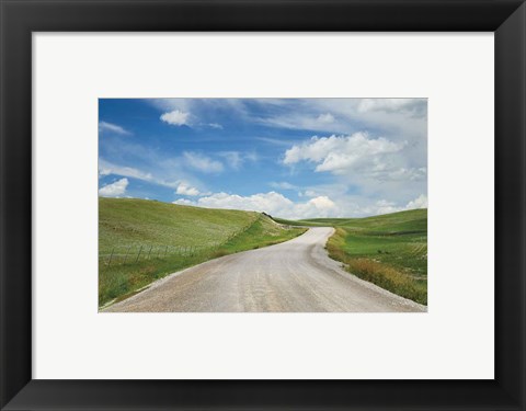 Framed Gravel Road Near Choteau Montana I Print
