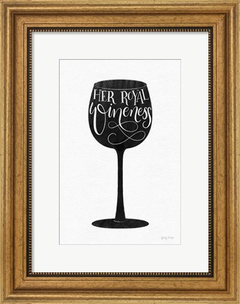 Framed Wineness BW Print