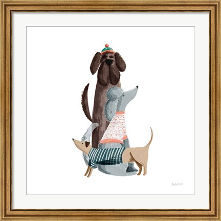 Framed Picnic Pets Dogs II Print