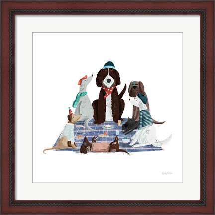 Framed Picnic Pets Dogs I Print