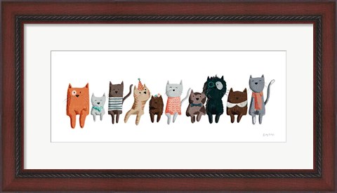 Framed Picnic Pets Cats III Print