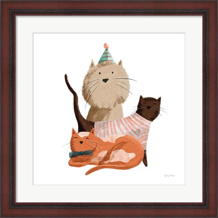 Framed Picnic Pets Cats II Print